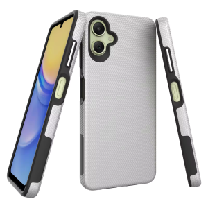 Triangle Shockproof Case With Anti Slip Grains for Samsung Galaxy A05 – Silver
